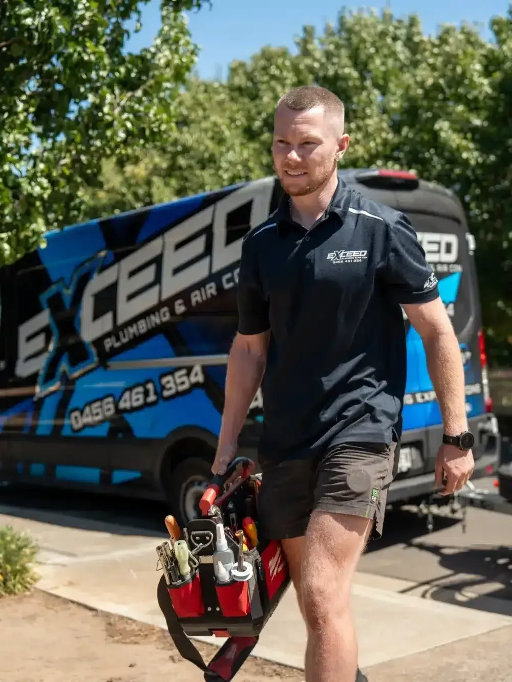 Local plumber arriving at a Enfield home